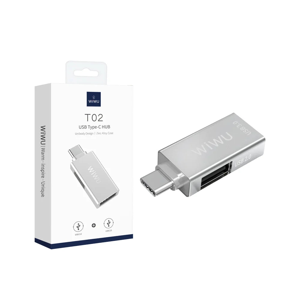 Wiwu Converter T02 Type-C to 2 x USB Wiwu Converter T02 Type-C to 2 x USB